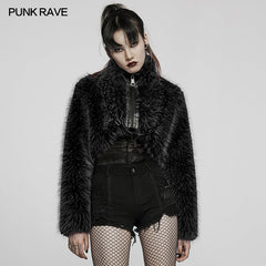 WY-1397ZDF Punk daily faux wool coat?-??Punk Rave Clothing