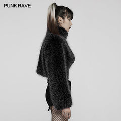 WY-1397ZDF Punk daily faux wool coat?-??Punk Rave Clothing
