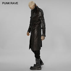 WY-1408XCM Punk personalized hollow out coat?-??Punk Rave Clothing