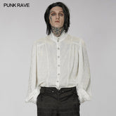 WY-1409CCM Gothic Dragon scale jacquard shirt?-??Punk Rave Clothing