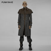 WY-1412XCM Punk Rave Gothic Coat Steampunk Long Trench with Harness Details?-??Punk Rave Clothing