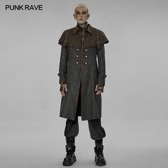 WY-1412XCM Punk Rave Gothic Coat Steampunk Long Trench with Harness Details?-??Punk Rave Clothing