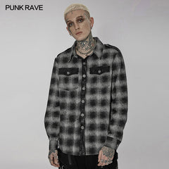 WY-1427CCM Punk Plaid Shirt?-??Punk Rave Clothing