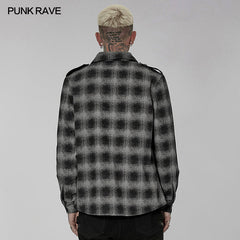 WY-1427CCM Punk Plaid Shirt?-??Punk Rave Clothing