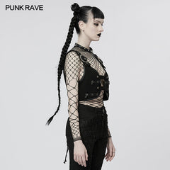 WY-1438MJF Punk personalized small vest?-??Punk Rave Clothing