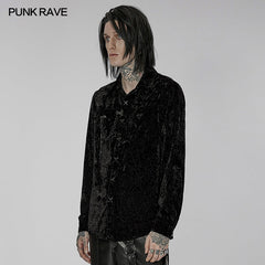 WY-1441CCM 2022 Gothic daily velvet shirt?-??Punk Rave Clothing