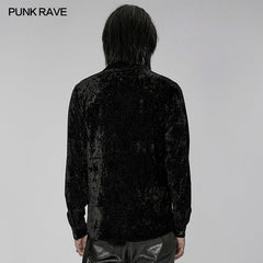 WY-1441CCM 2022 Gothic daily velvet shirt?-??Punk Rave Clothing