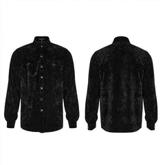 WY-1441CCM 2022 Gothic daily velvet shirt?-??Punk Rave Clothing