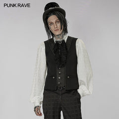 WY-1443MJM Gothic patchwork vest?-??Punk Rave Clothing