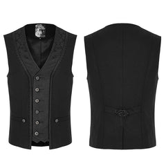 WY-1443MJM Gothic patchwork vest?-??Punk Rave Clothing