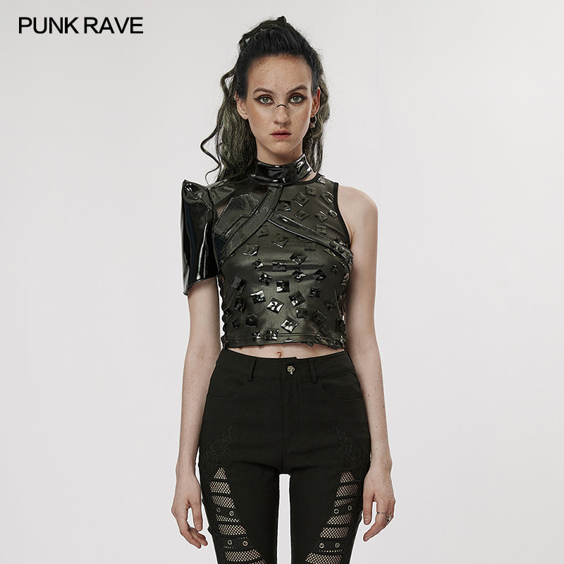 WY-1444XDF Cyber one-arm jacket?-??Punk Rave Clothing