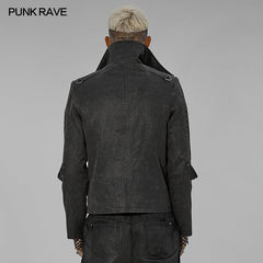 WY-1445XCM Post-apocalyptic style short jacket?-??Punk Rave Clothing