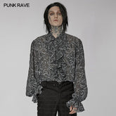 WY-1446CCM Goth embossed shirt?-??Punk Rave Clothing