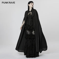 WY-1454DPF Punk Rave Gothic Coat Black Victorian Long Cape with Hood?-??Punk Rave Clothing