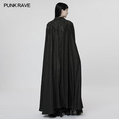 WY-1454DPF Punk Rave Gothic Coat Black Victorian Long Cape with Hood?-??Punk Rave Clothing