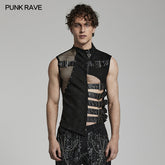 WY-1462MJM Punk Broke Irregular vest?-??Punk Rave Clothing