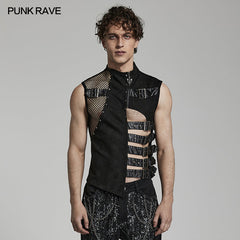 WY-1462MJM Punk Broke Irregular vest?-??Punk Rave Clothing