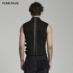 WY-1462MJM Punk Broke Irregular vest?-??Punk Rave Clothing