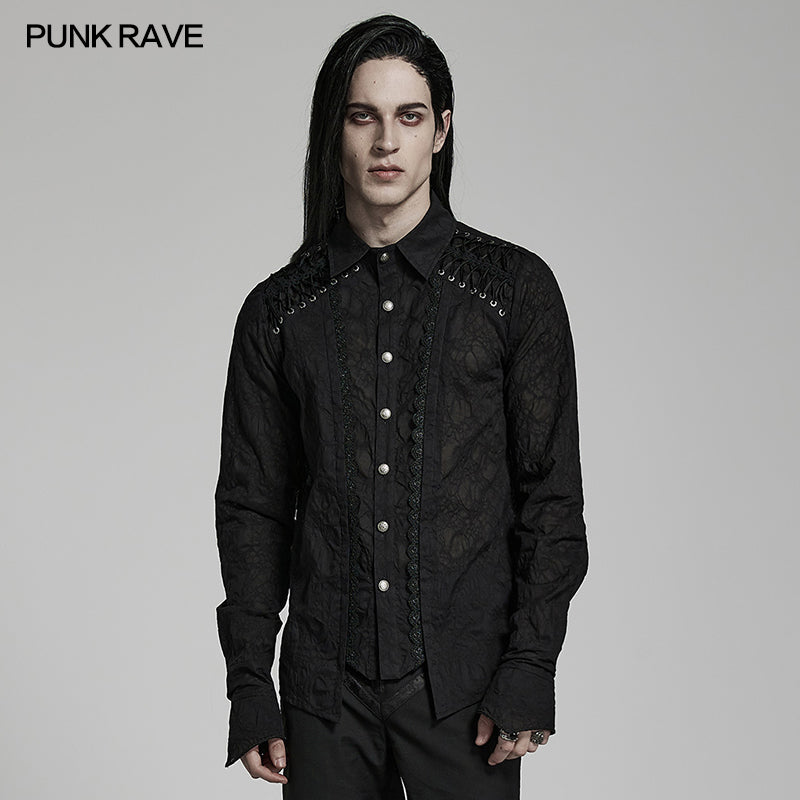 WY-1463CCM Goth daily shirt?-??Punk Rave Clothing