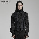 WY-1469MJM Goth Lapel Waistcoat?-??Punk Rave Clothing
