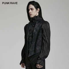 WY-1469MJM Goth Lapel Waistcoat?-??Punk Rave Clothing