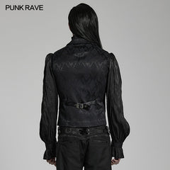 WY-1469MJM Goth Lapel Waistcoat?-??Punk Rave Clothing