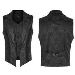 WY-1469MJM Goth Lapel Waistcoat?-??Punk Rave Clothing
