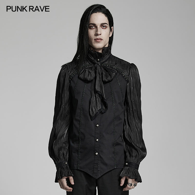 WY-1484CCM Goth cage visual shirt?-??Punk Rave Clothing