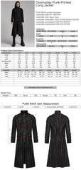 WY-1487XCM Gothic Long Punk Coat with Rivet Shoulder Details?-??Punk Rave Clothing