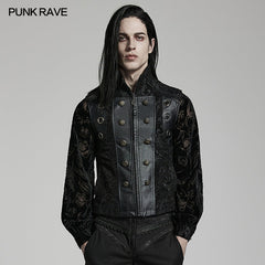 WY-1489MJM Goth ornate waistcoat?-??Punk Rave Clothing