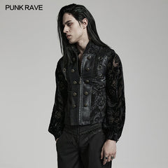 WY-1489MJM Goth ornate waistcoat?-??Punk Rave Clothing