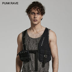 WY-1517MJM Doomsday punk vest bag?-??Punk Rave Clothing