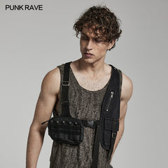 WY-1517MJM Doomsday punk vest bag?-??Punk Rave Clothing