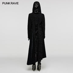 WY-1521XCF Asymmetric hooded cardigan jacket?-??Punk Rave Clothing