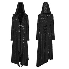 WY-1521XCF Asymmetric hooded cardigan jacket?-??Punk Rave Clothing