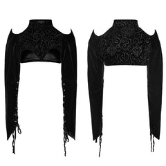 WY-1522XDF Gothic velvet blossom Bolero?-??Punk Rave Clothing