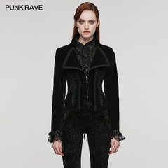 WY-1535DQF Gothic Fake two-piece jacket?-??Punk Rave Clothing