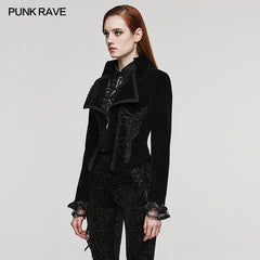 WY-1535DQF Gothic Fake two-piece jacket?-??Punk Rave Clothing
