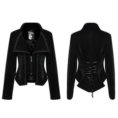 WY-1535DQF Gothic Fake two-piece jacket?-??Punk Rave Clothing