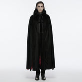 WY-1542DPM Elegant Gothic Cloak Hooded Black Red Lining??????????????????????????¡ì?????????????? Sophisticated Style?-??Punk Rave Clothing
