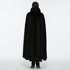 WY-1542DPM Elegant Gothic Cloak Hooded Black Red Lining??????????????????????????¡ì?????????????? Sophisticated Style?-??Punk Rave Clothing