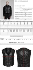 WY-1543MJM Mystic Gothic Embossed Vest with Intricate Baroque Design?-??Punk Rave Clothing