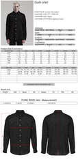WY-1548CCM Mens Gothic Shirt Button-Up black Long Sleeve Cotton Fashion?-??Punk Rave Clothing