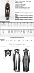 WY-1578DPF Gothic Mesh Layered Punk Jacket with Studded Harness Details?-??Punk Rave Clothing