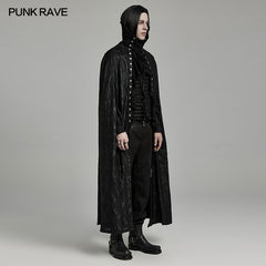 WY-1600DPM Gothic Vampire Cape Costume with Ornate Collar Design FALSE?-??Punk Rave Clothing