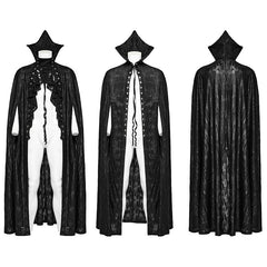 WY-1600DPM Gothic Vampire Cape Costume with Ornate Collar Design FALSE?-??Punk Rave Clothing