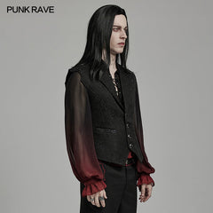 WY-1601MJM Gothic Jacquard Asymmetric Vest Vintage Victorian Tailored Waistcoat?-??Punk Rave Clothing