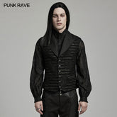 WY-1621MJM Punk Rave Classic Slim Male Goth Waistcoat?-??Punk Rave Clothing