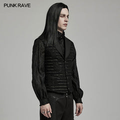 WY-1621MJM Punk Rave Classic Slim Male Goth Waistcoat?-??Punk Rave Clothing