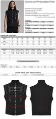 WY-1672MJM Tactical Cyberpunk Black Vest with Buckle Straps Design?-??Punk Rave Clothing